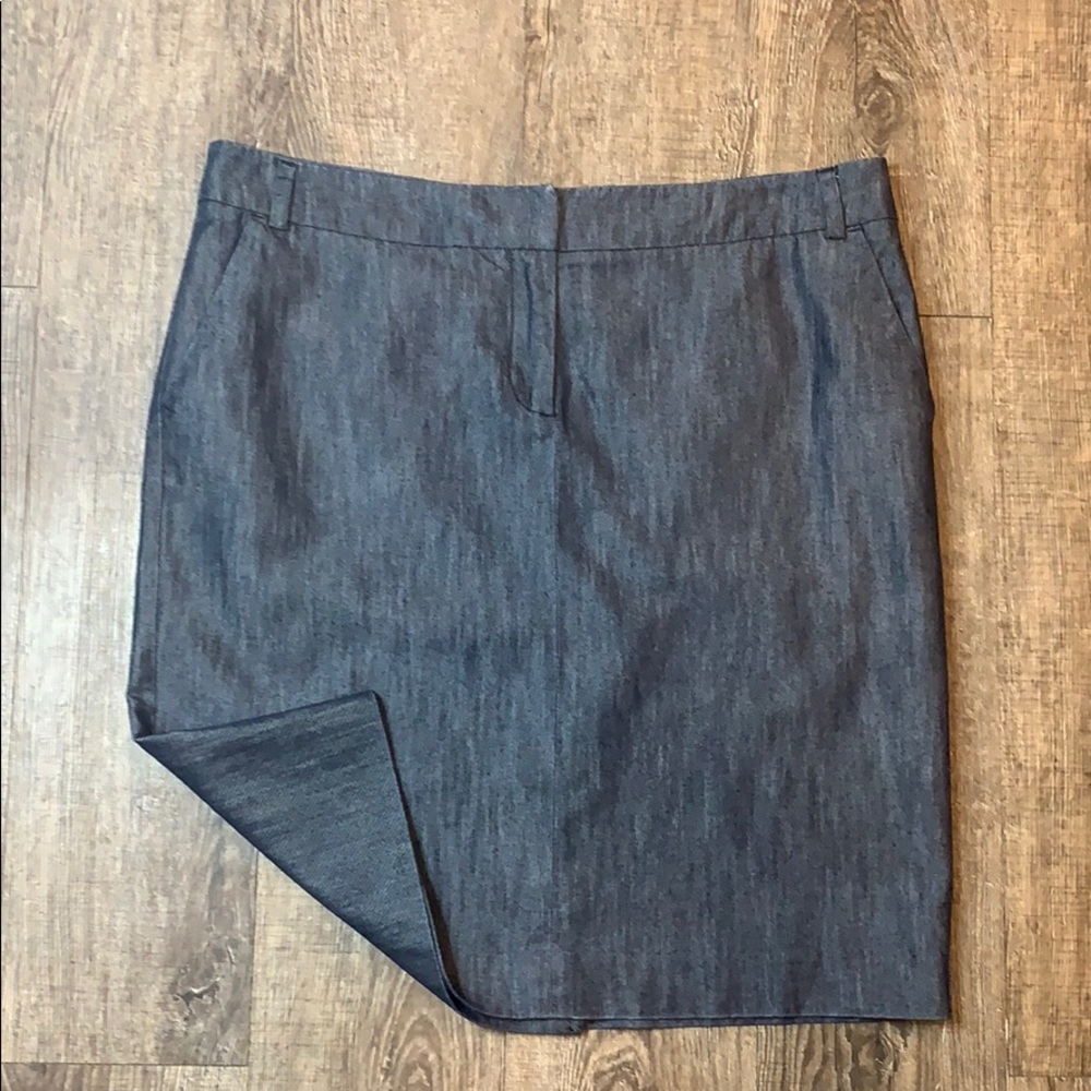 Attention Denim Style Cotton & Lyocell Midi Skirt